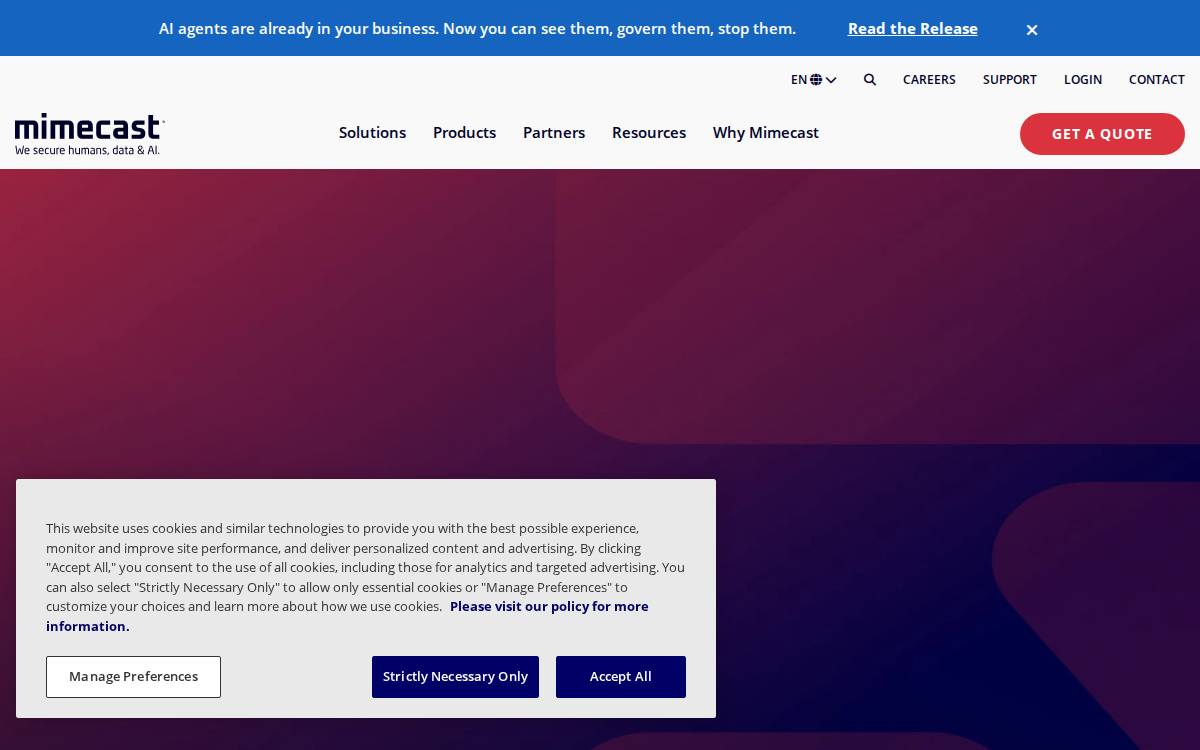 Message Control website preview