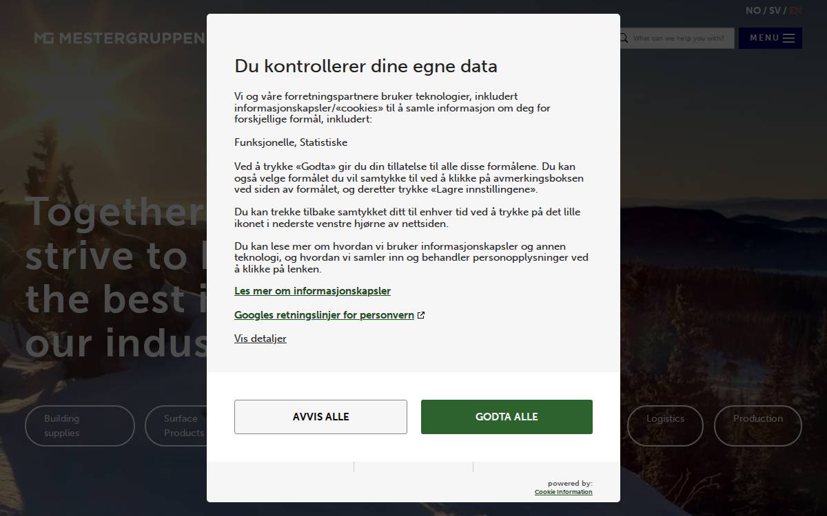 Mestergruppen website preview