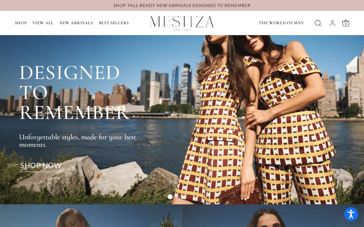 Mestiza New York website preview
