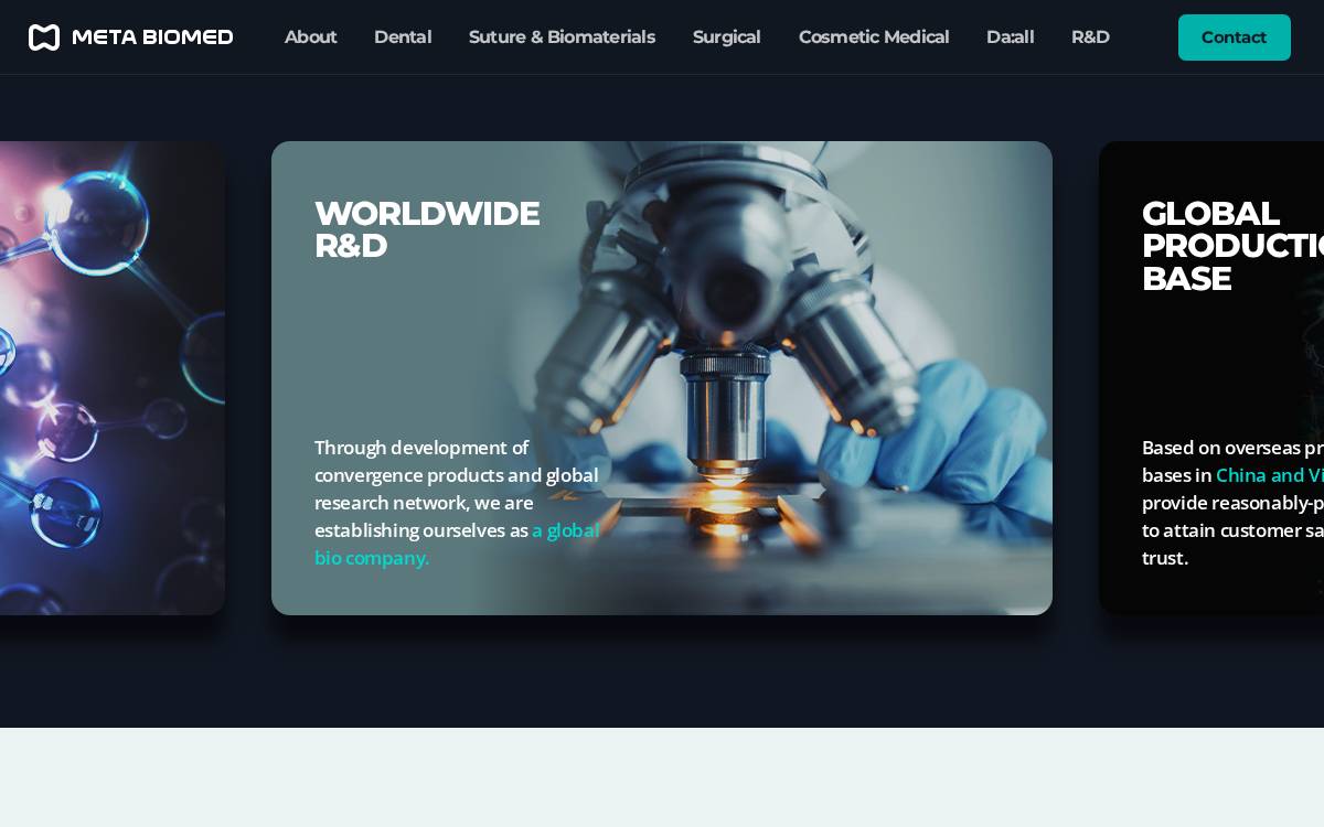 Meta Biomed website preview