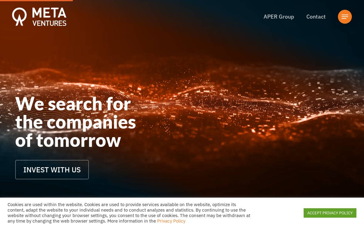META Ventures website preview