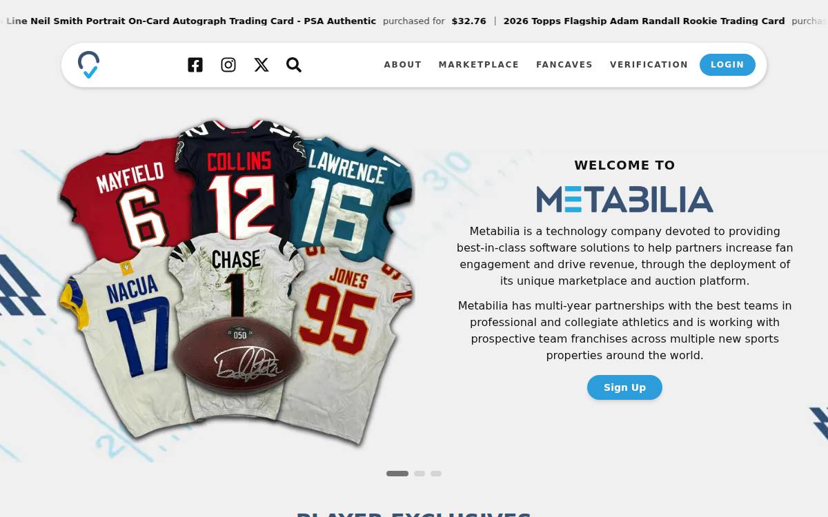 Metabilia website preview