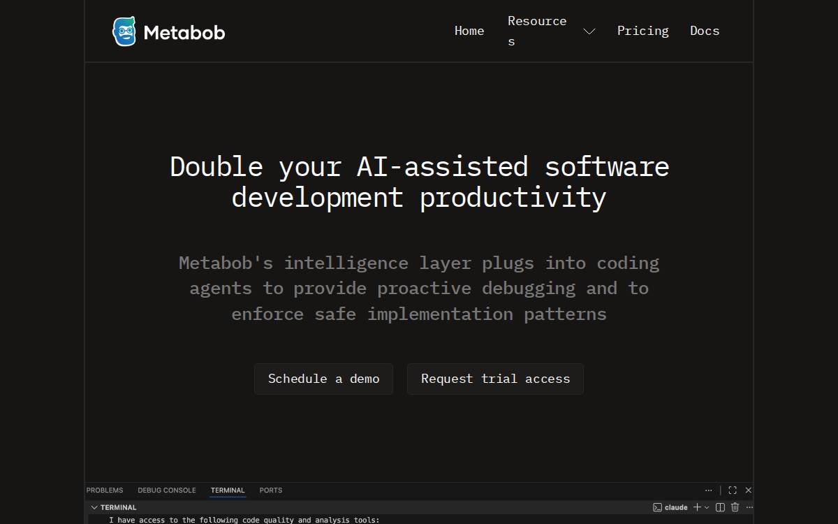 Metabob website preview