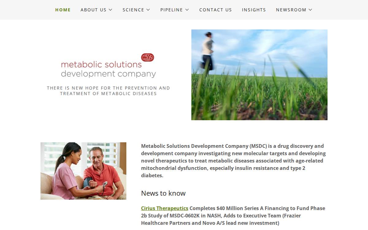 Metabolic Solutions Development website preview