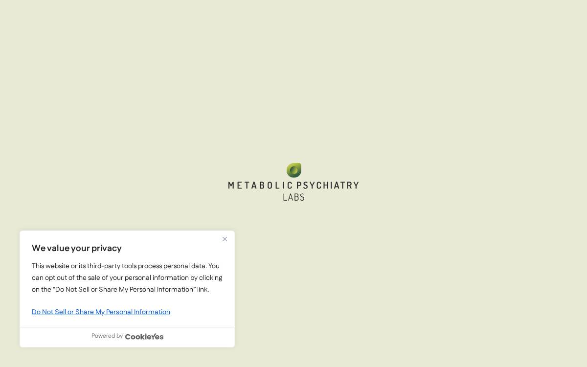 Metabolicpsychiatrylabs website preview