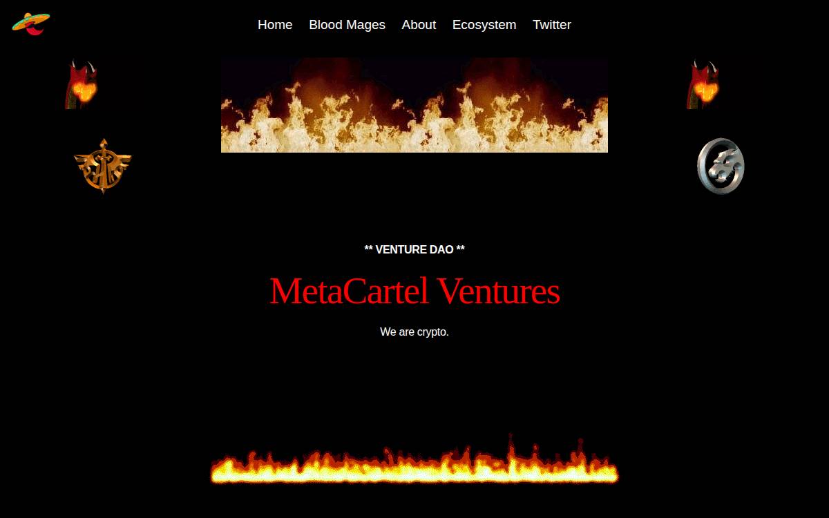 MetaCartel Ventures website preview