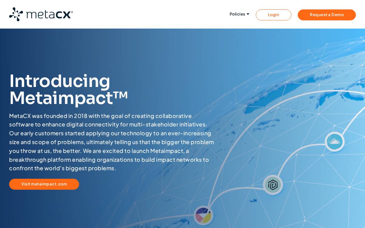 Metacx website preview