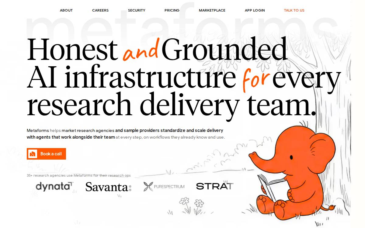 Metaforms website preview