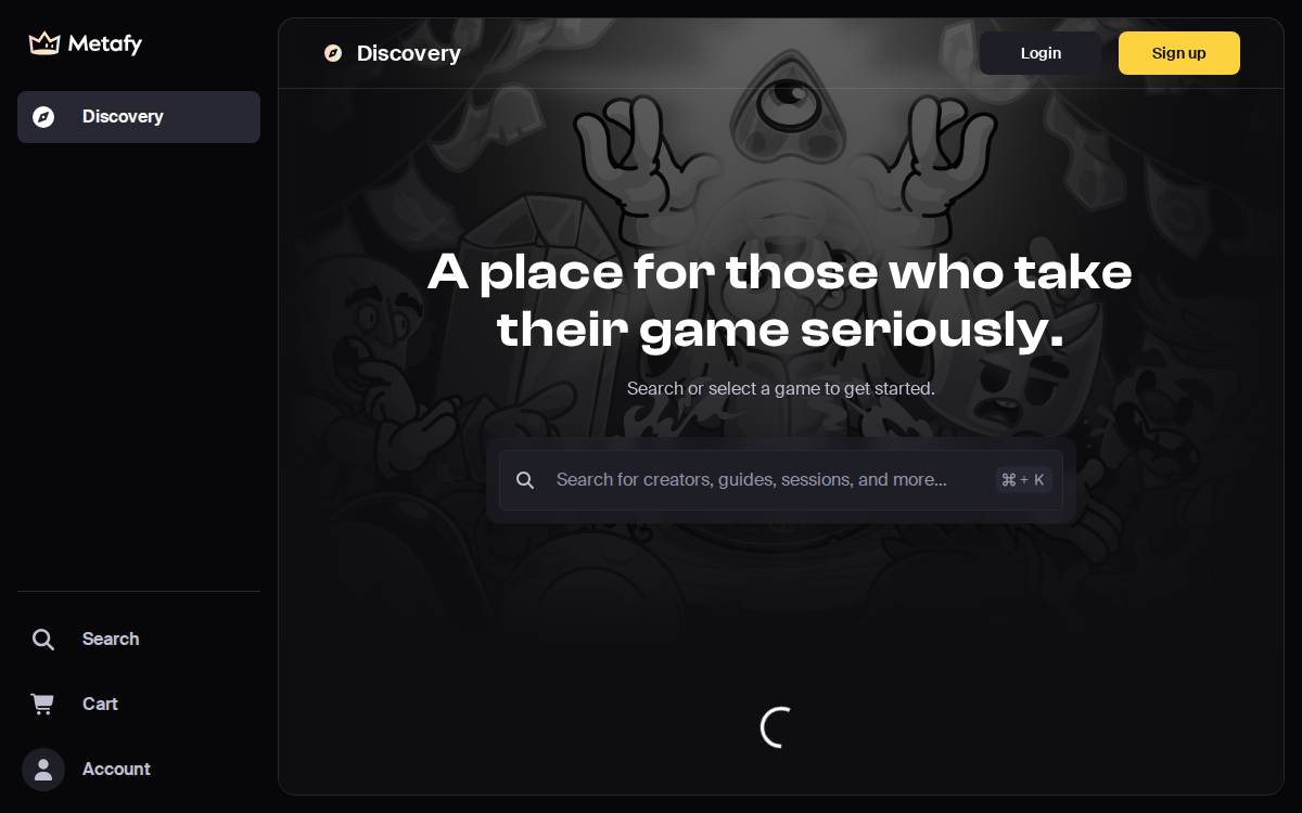 Metafy website preview
