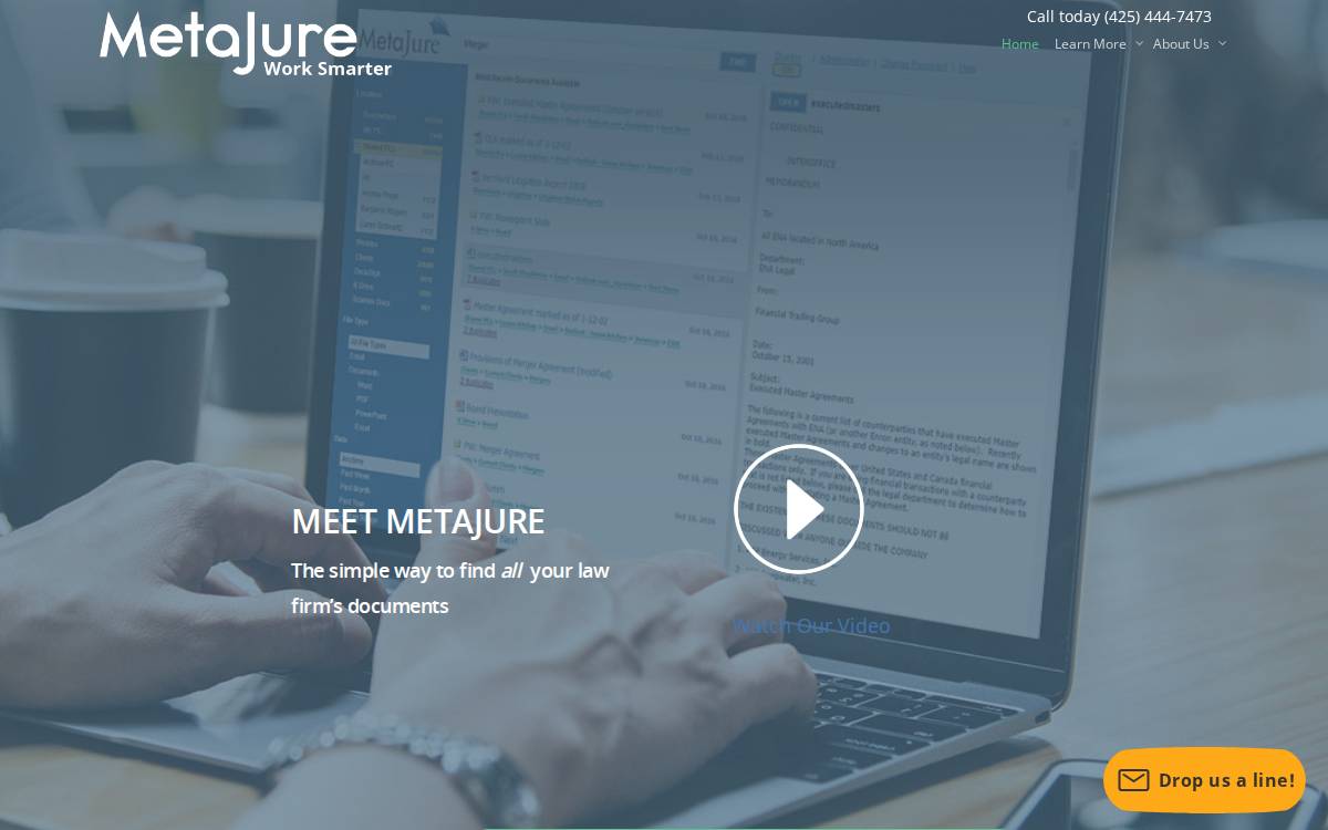 MetaJure website preview