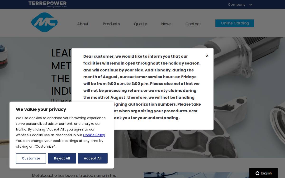 Metalcaucho website preview