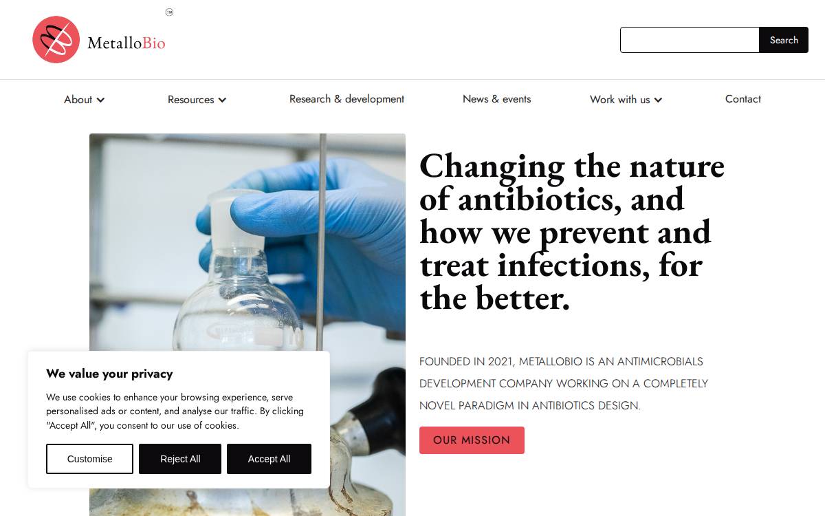 Metallobio website preview