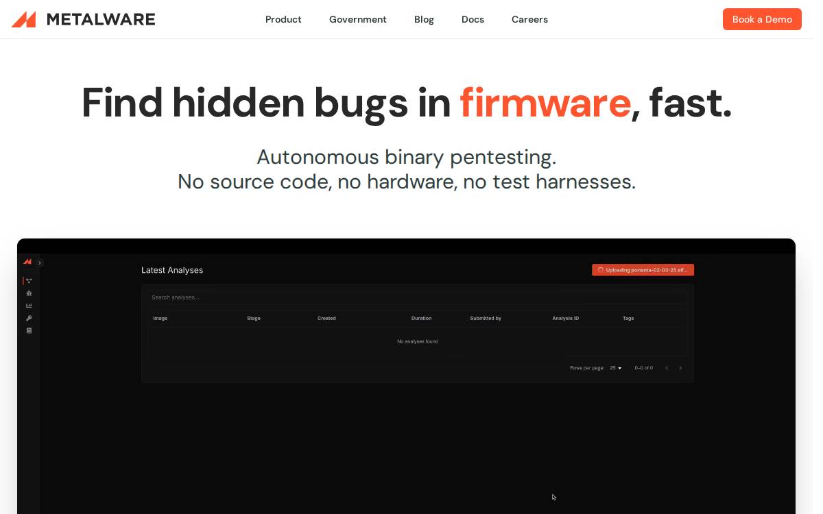 Metalware website preview