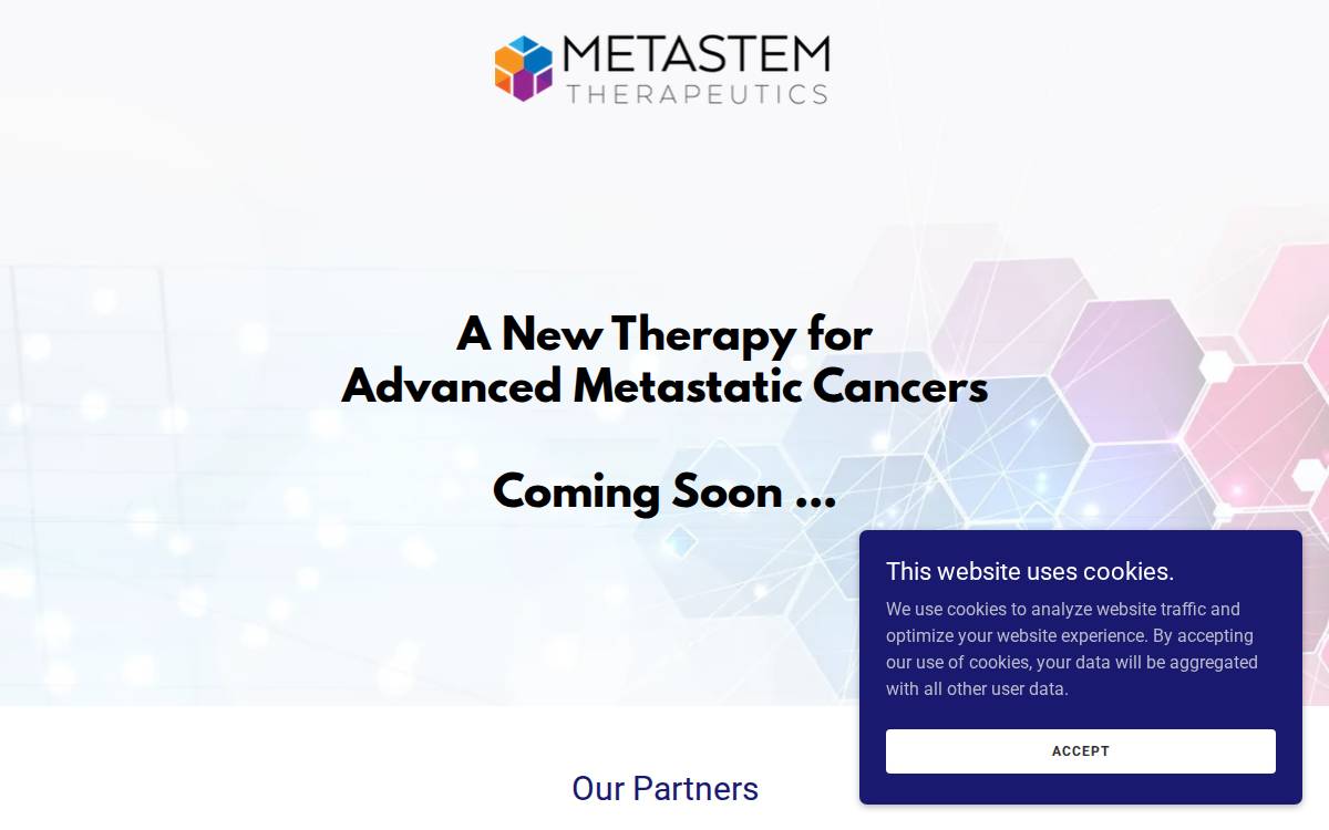 Metastem Therapeutics website preview