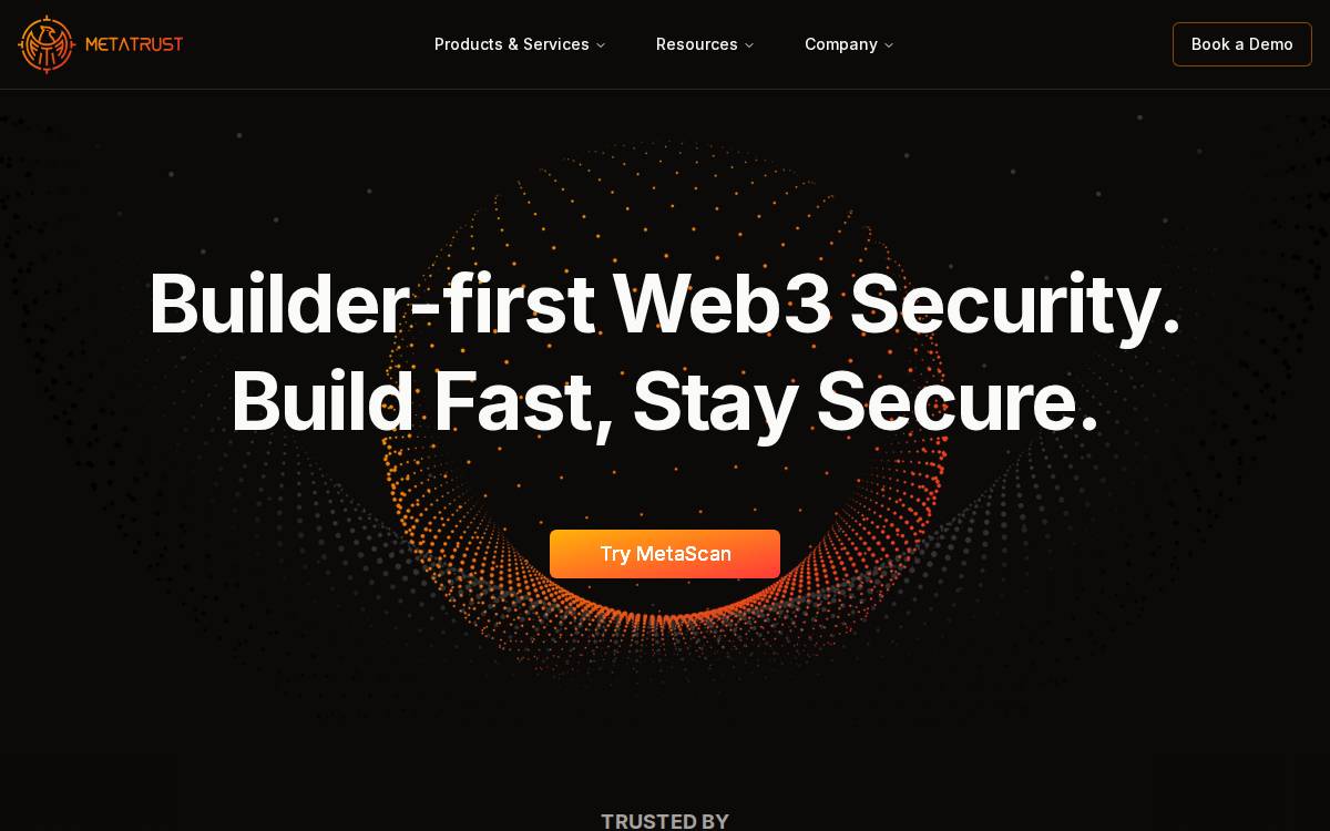 Metatrust website preview