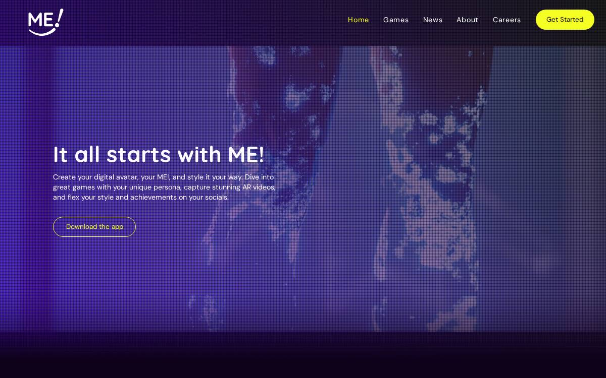 Metaverseme website preview