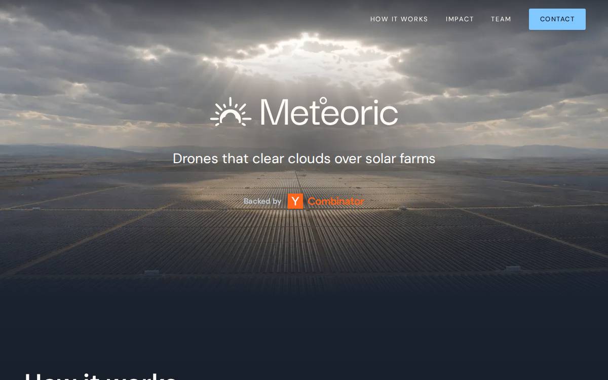 Meteoric website preview