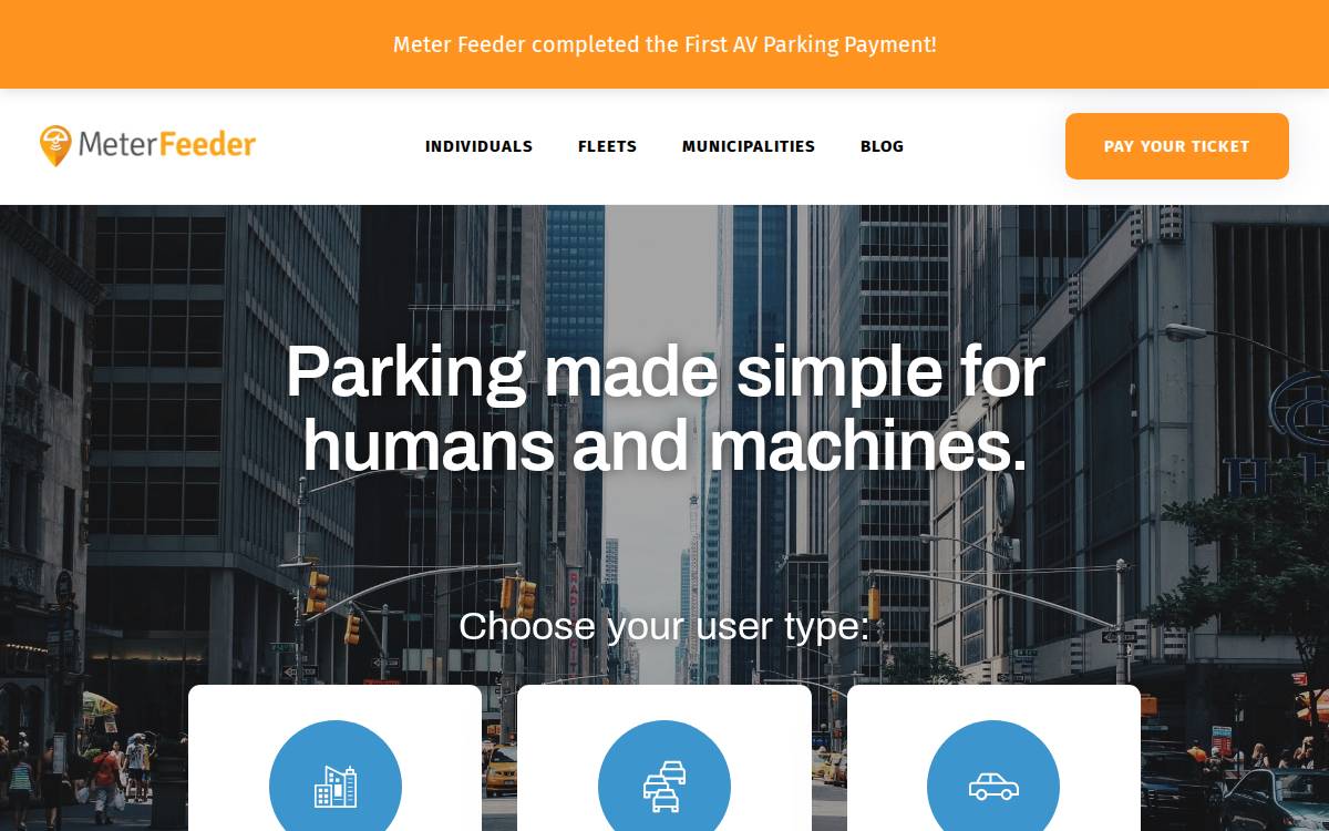 Meter Feeder website preview