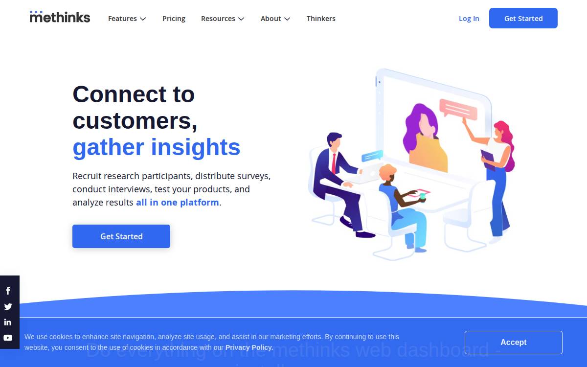 Methinks Venture Capital website preview