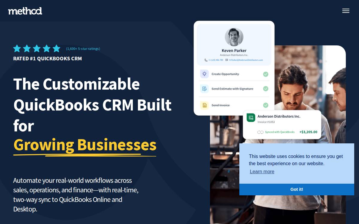 Method Crm website preview