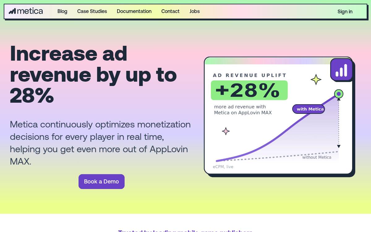 Metica website preview