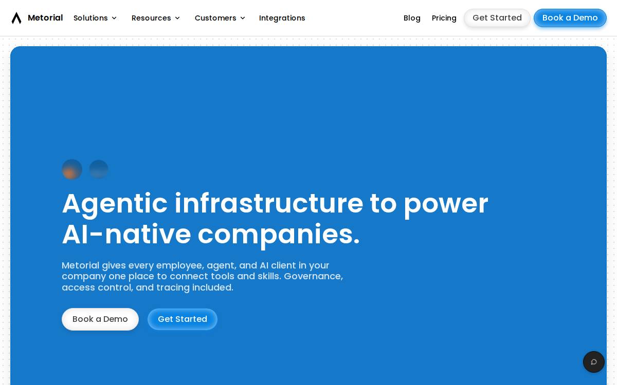 Metorial website preview