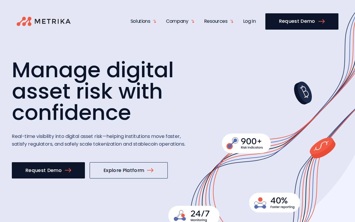 Metrika website preview