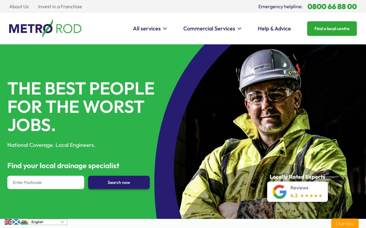 Metro Rod website preview