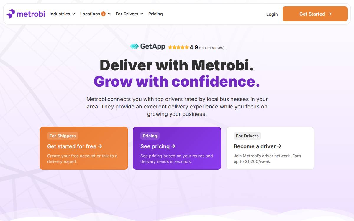 Metrobi website preview