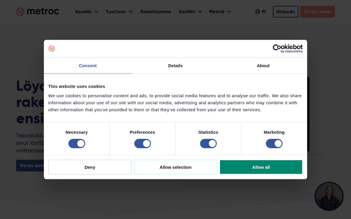 Metroc website preview