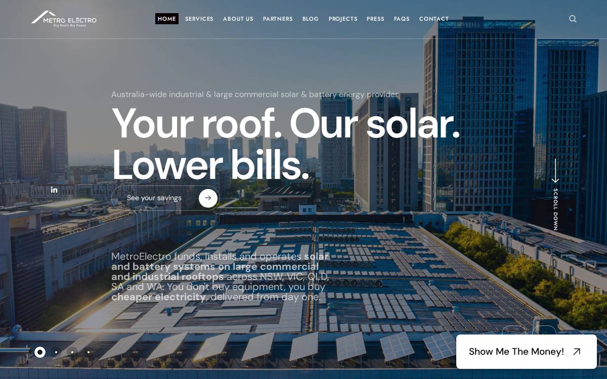 MetroElectro website preview