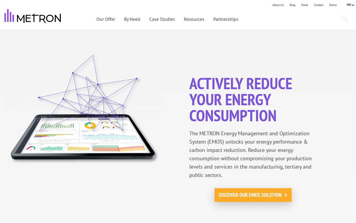 Metron-logo website preview
