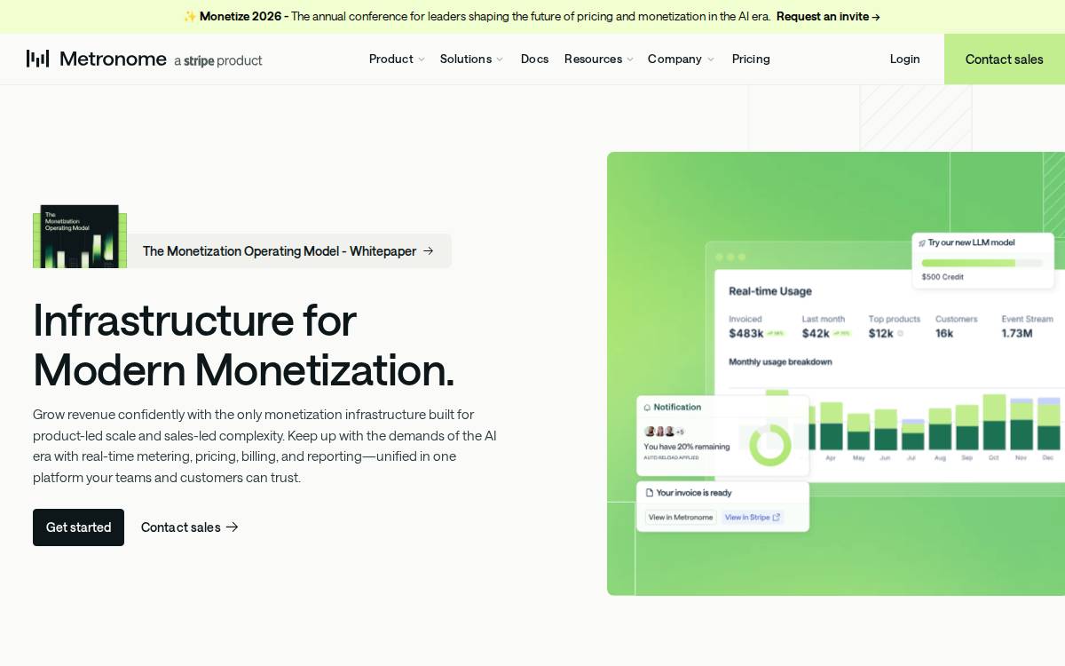 Metronome website preview