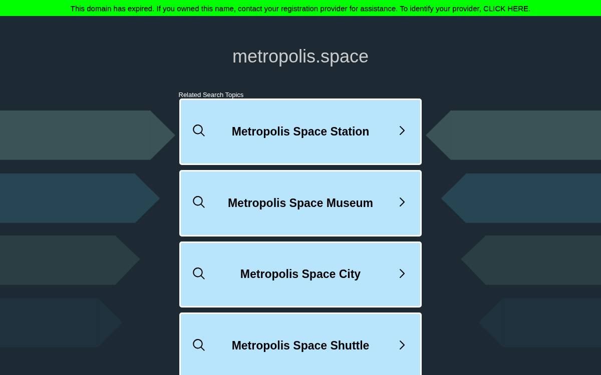 Metropolis website preview
