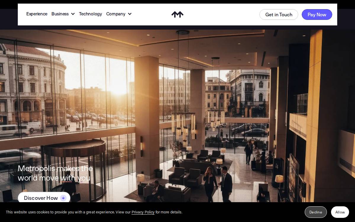Metropolis website preview