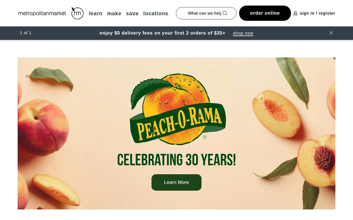 Metropolitan Market website preview