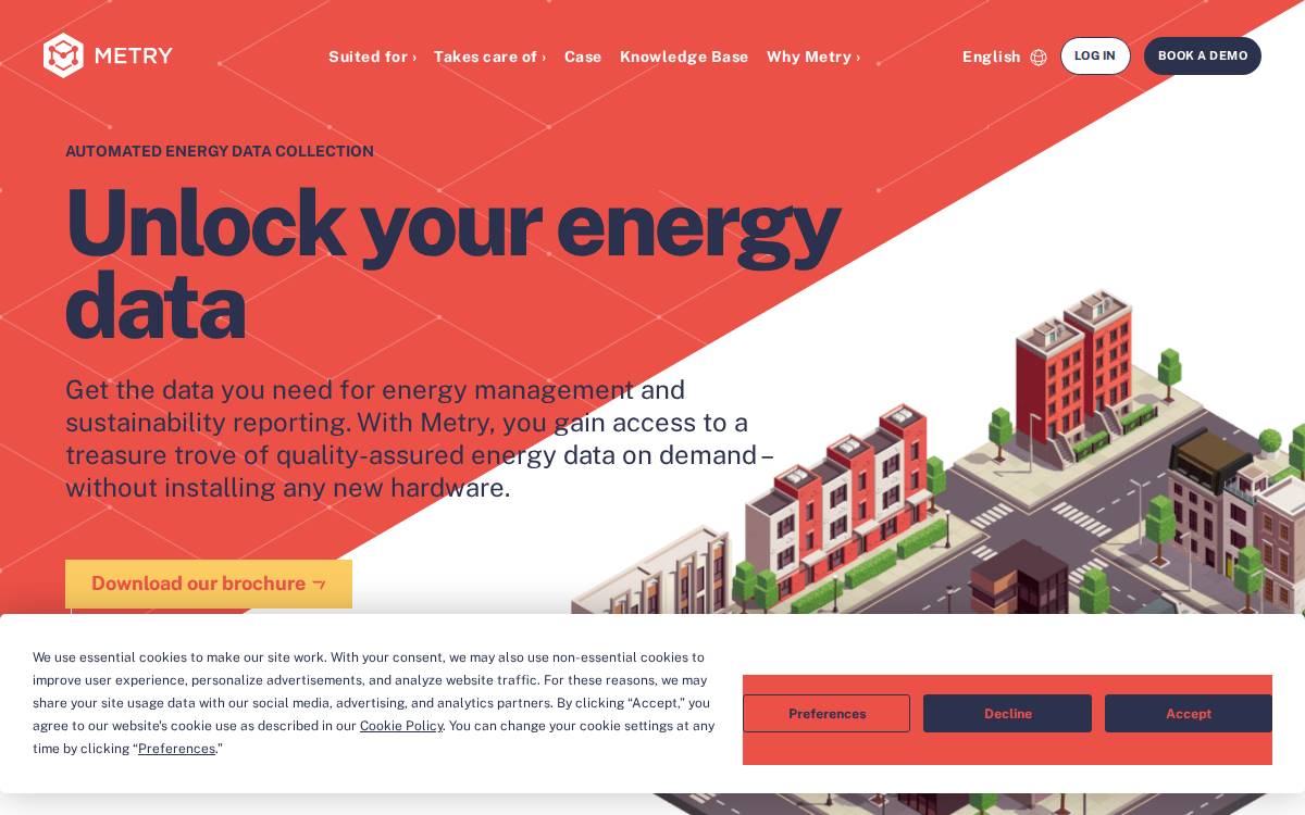 Metry website preview
