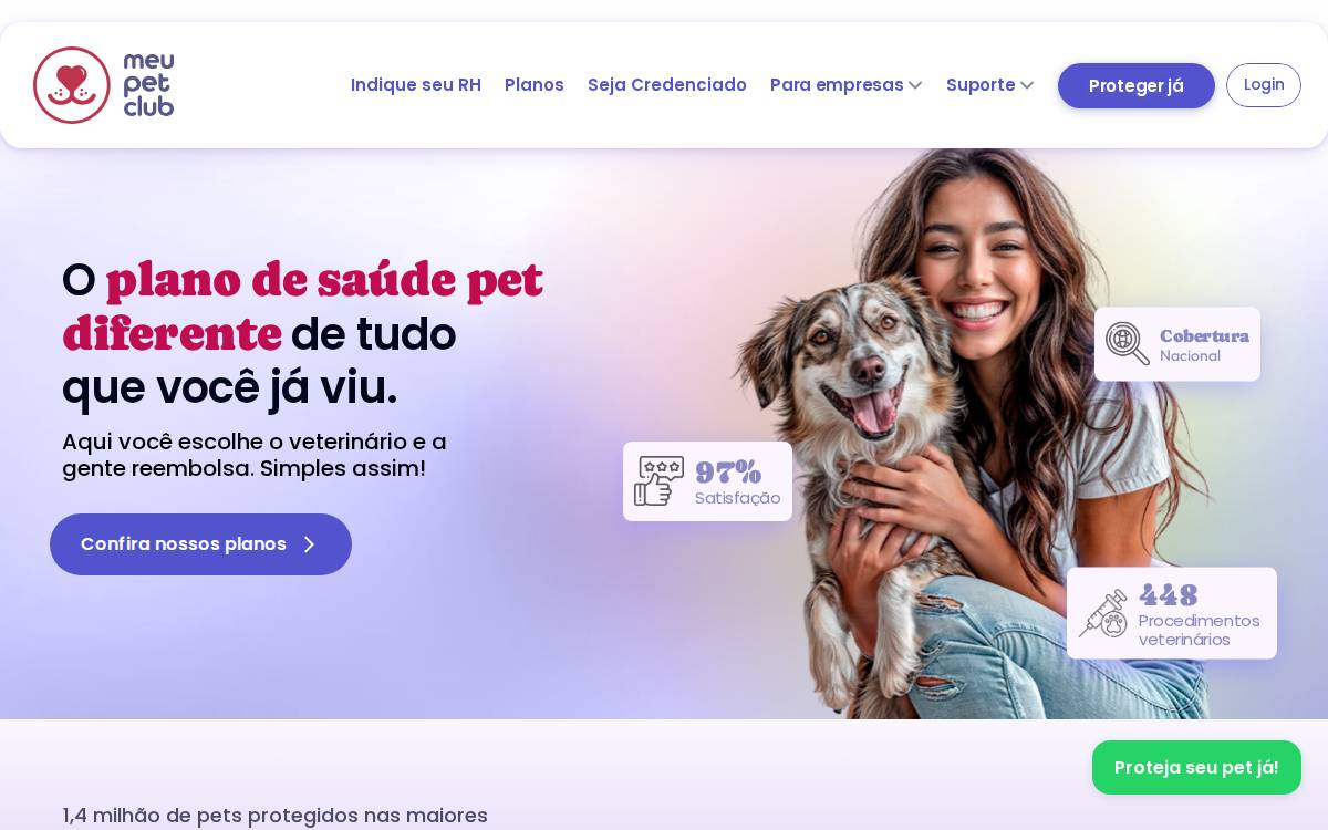Meu Pet Club website preview