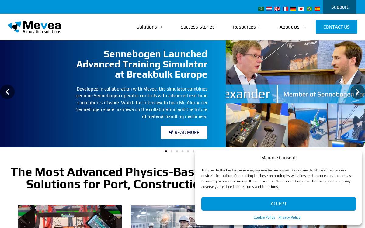Mevea website preview
