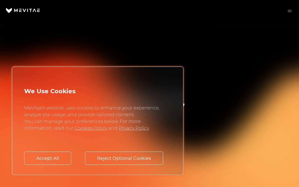MeVitae website preview