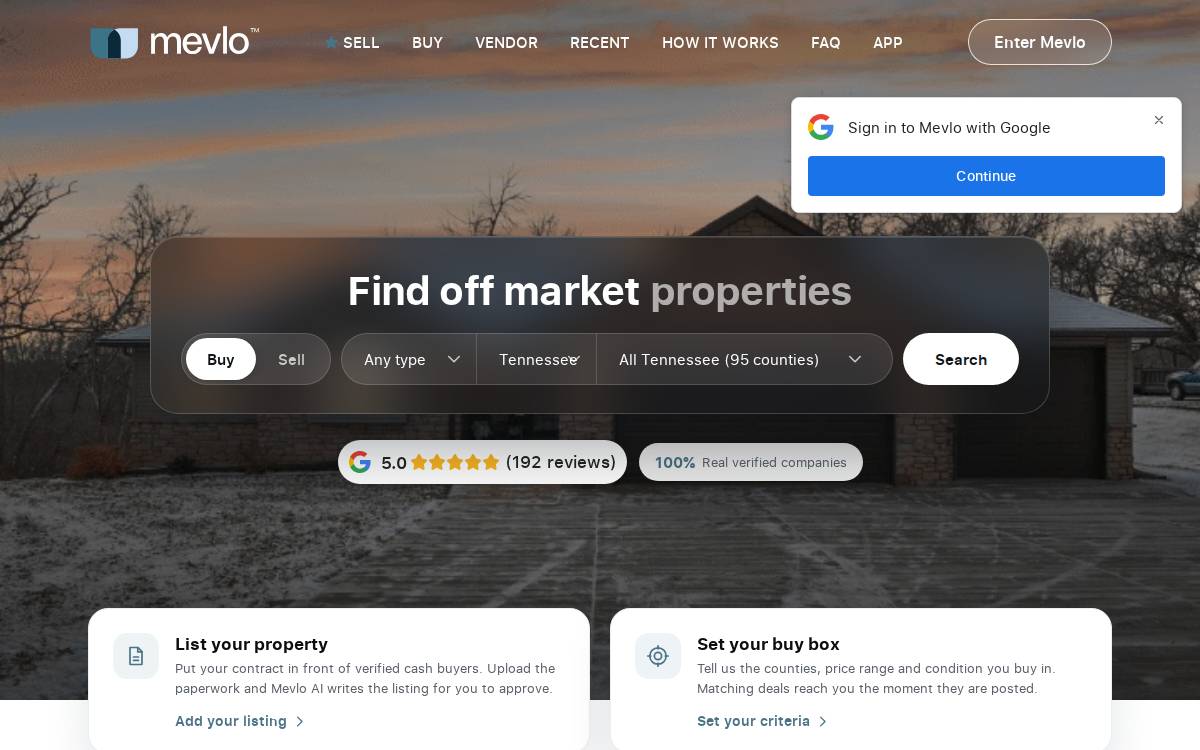Mevlo, Inc website preview