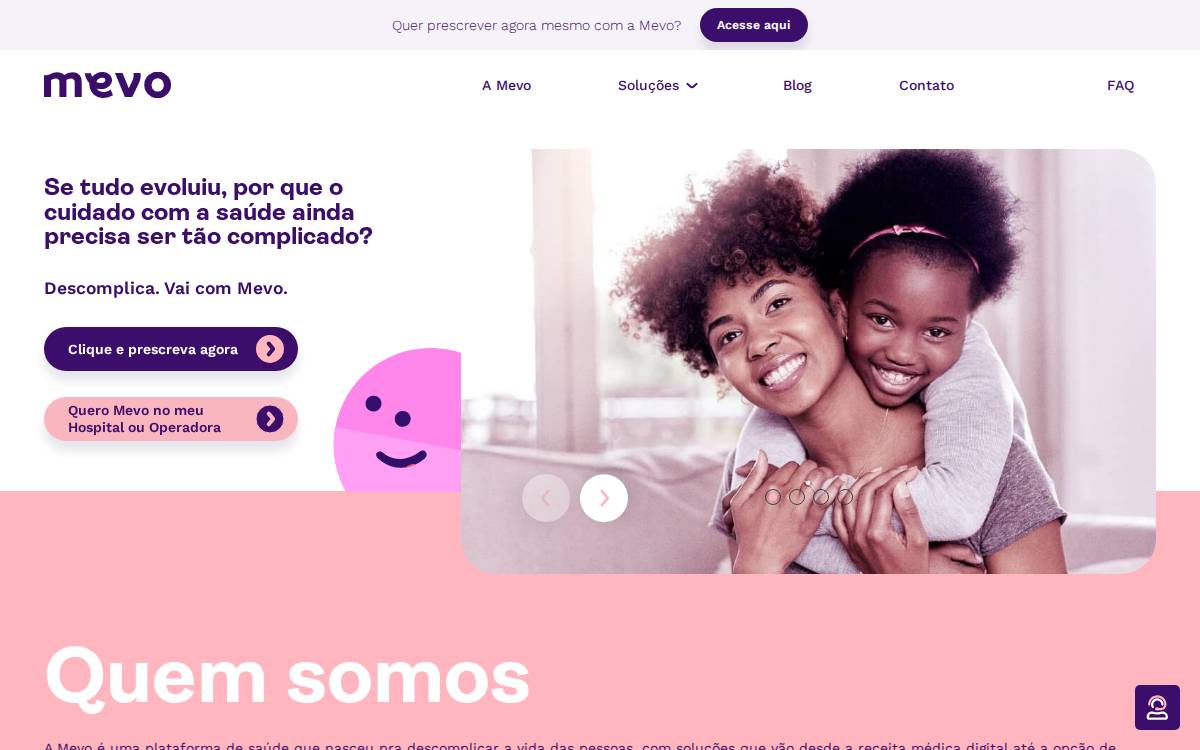 Mevo website preview