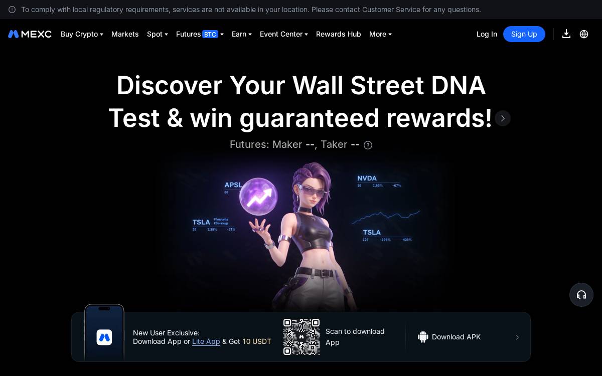 MEXC Global website preview