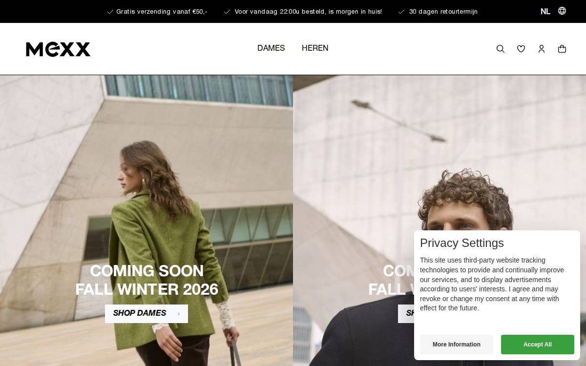 Mexx website preview