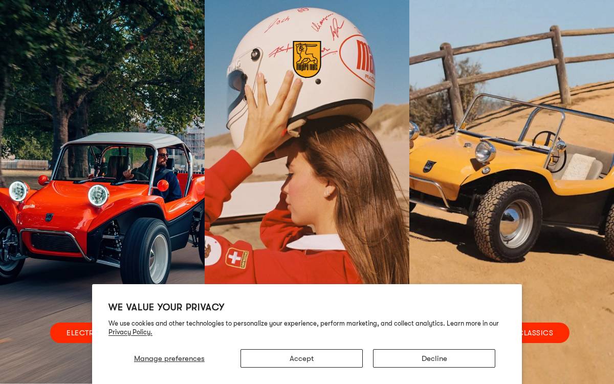 Meyers Manx website preview