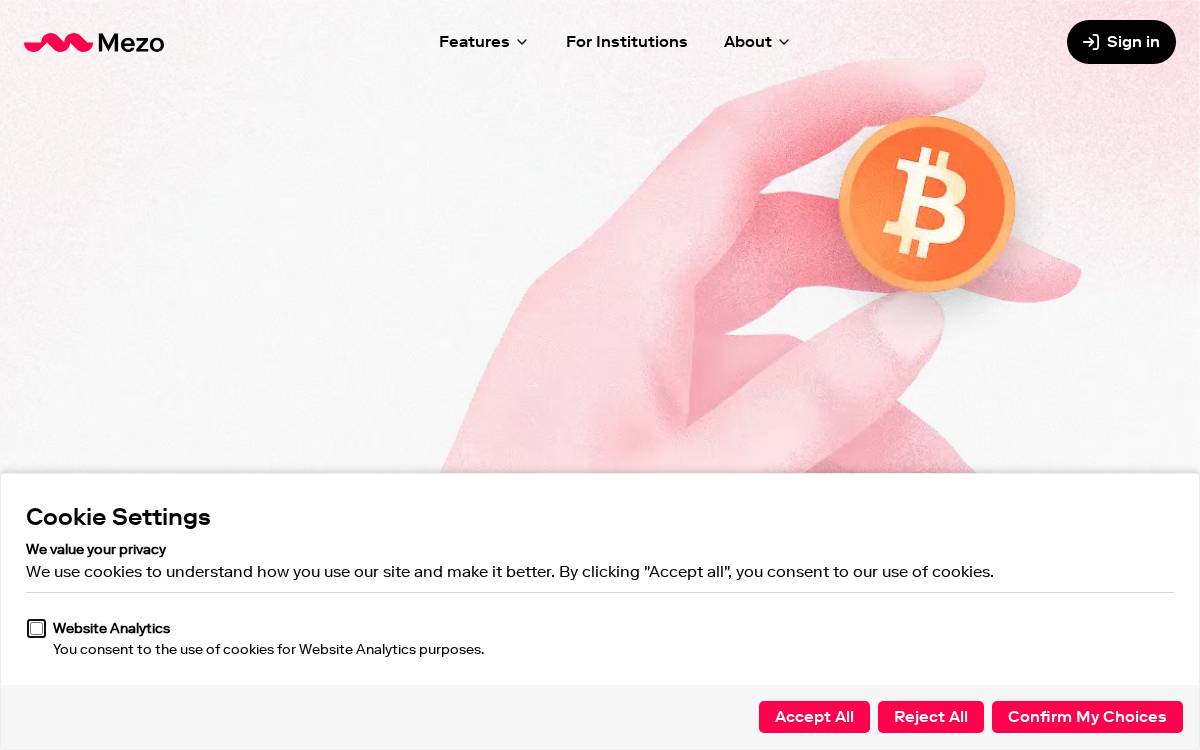 Mezo website preview