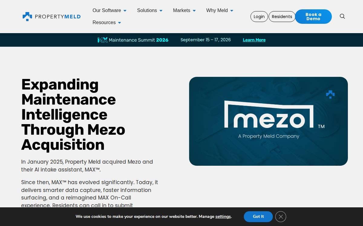 Mezo website preview