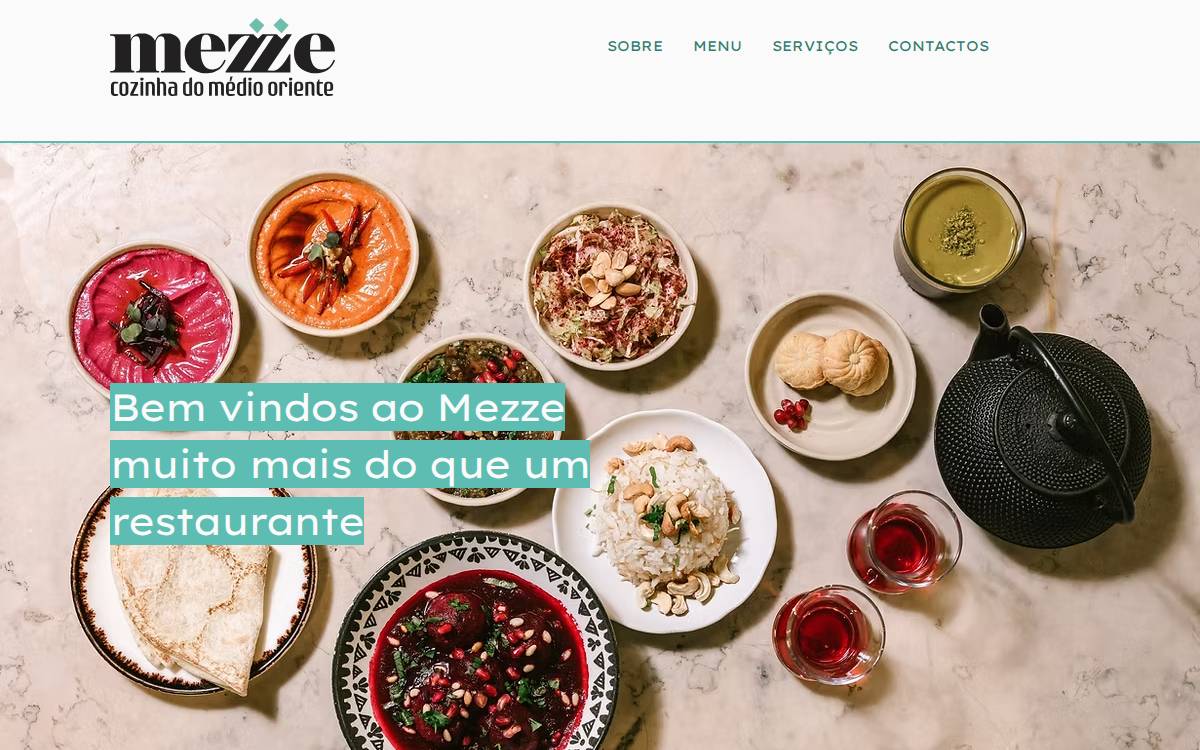 Mezze website preview
