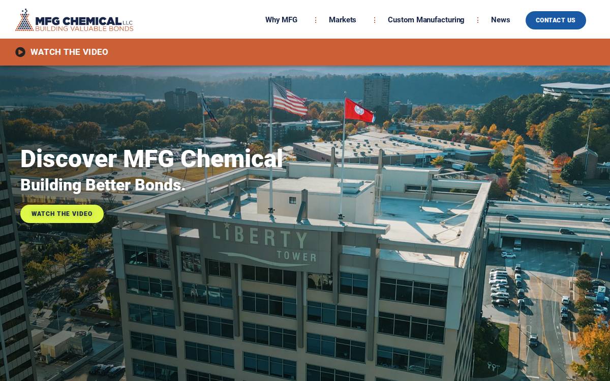 MFG Chemical website preview