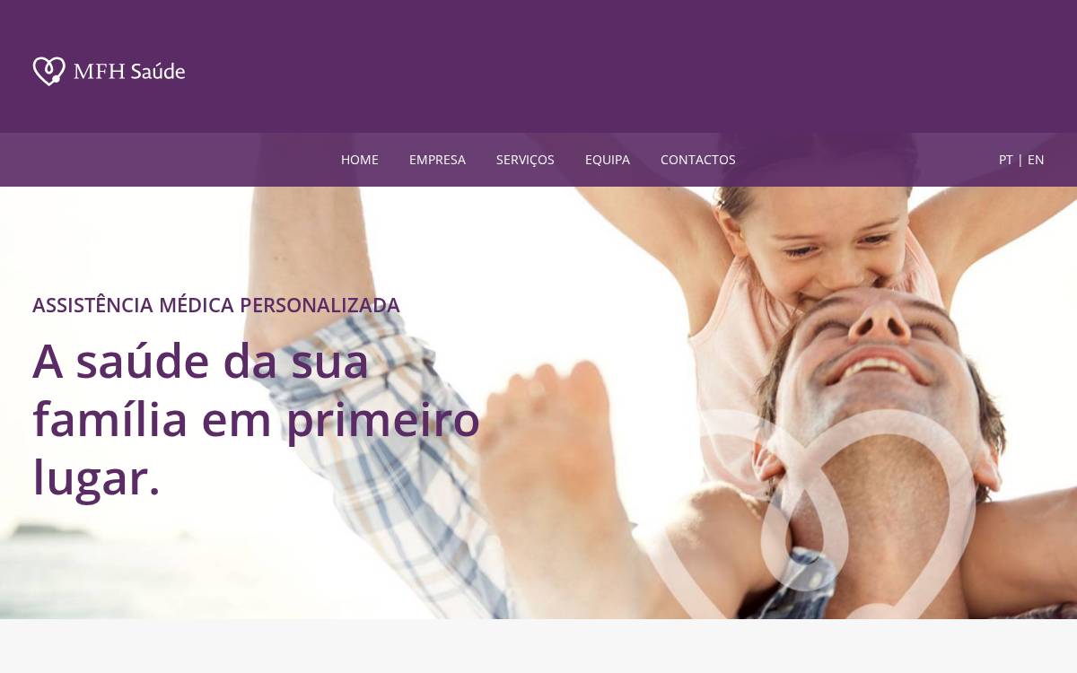 MFH Saúde website preview